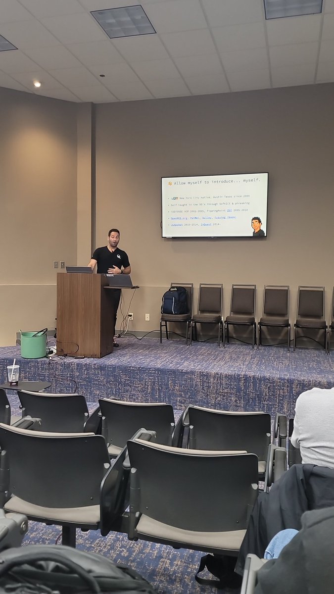 oisf's tweet photo. 2nd speaker, from InQuest, Pegram Amini! https://t.co/V9DjNMqnum