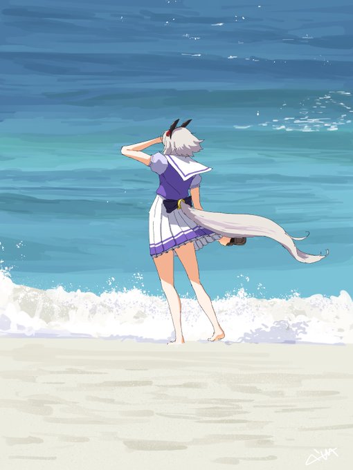 「beach holding」 illustration images(Latest)｜5pages