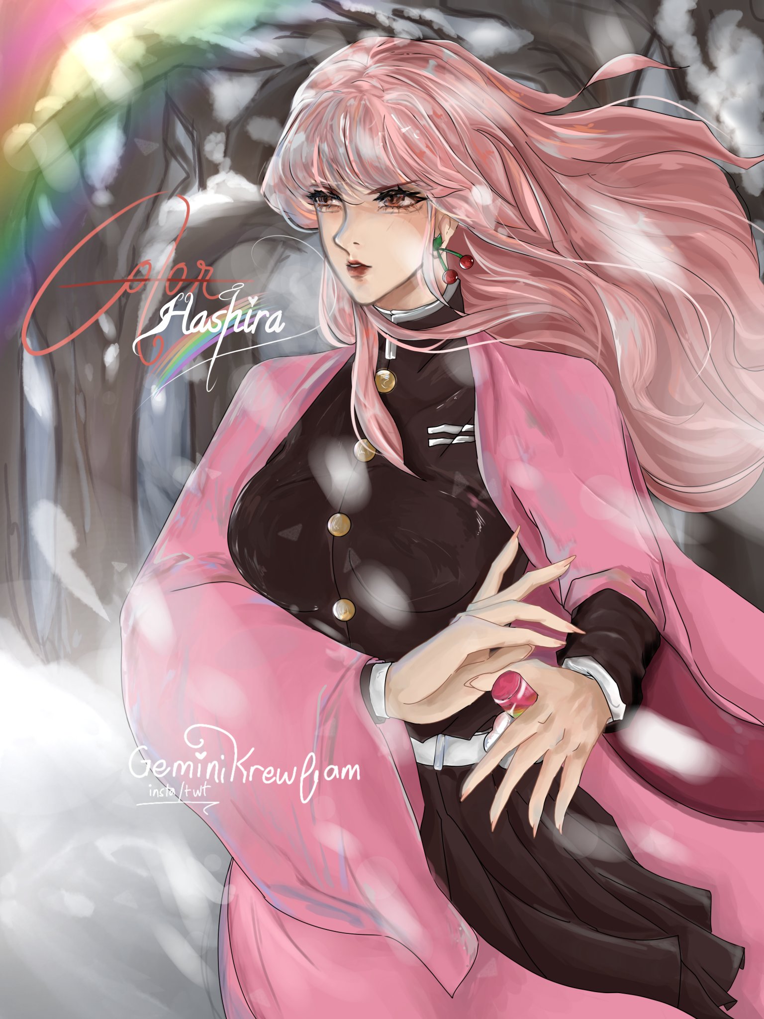 GeminiKrewFam on Twitter: "Rainbow as a hashira!? Why color breathing