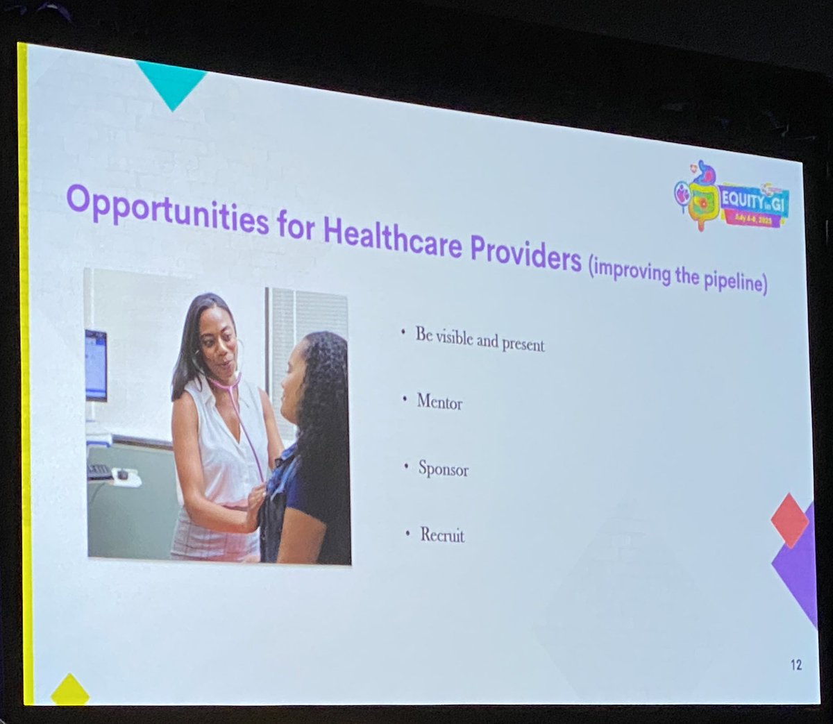 temarahajjat's tweet photo. ➡️Dr. Darrell Gray: How to advocate for #minoratized patients
➡️Look beyond the chart➡️patient might have social restrictions that made them late to the clinic
➡️Actively listen 👂🏽
➡️Improve Pipeline: Mentor&Sponsor more #black practioners
#EIGI2023 #EquityinGI @DMGrayMD https://t.co/1r2r30HMM2