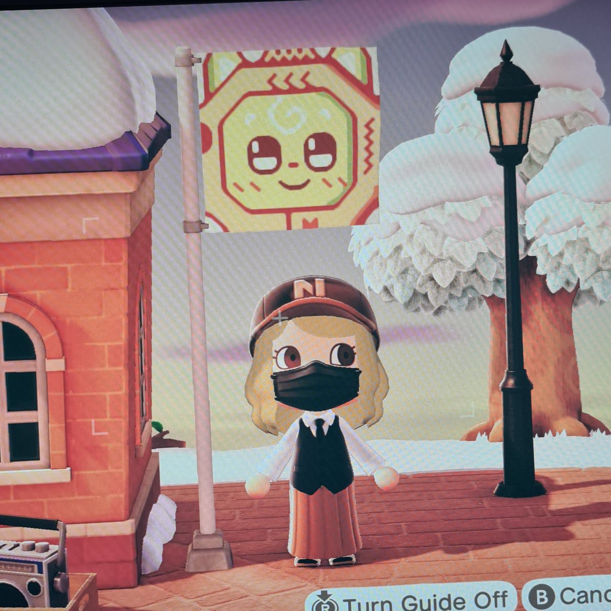 LileeTeaVT's tweet image. Made a feesh flag in animal crossing today ♡ #Feesh ♡