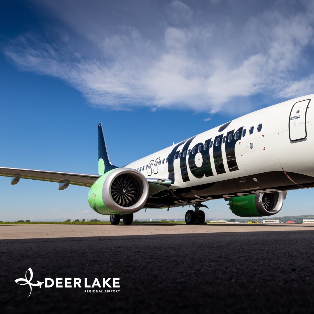 YDF welcomes @FlairAirlines to Western Newfoundland today 🎉 Flair is back for another summer of direct service to/from Kitchener-Waterloo! ✈️ Fares as low as $49... Book your seat on twice weekly direct flights on Tuesdays and Saturdays! #YDF #ExploreNL #YKF #FlairAirlines