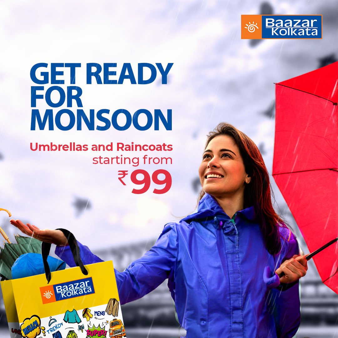 Get your monsoon essentials from Baazar Kolkata, starting at only 99/-

#BaazarKolkata #stylishoutfit #womensdress #womenswear #womensoutfit #womensfashions #womenstyle #shopnow #monsoondiaries #monsoonseason #monsoonspecial #raincoat #umbrela #ootd #ootdfashion #ootdinspiration