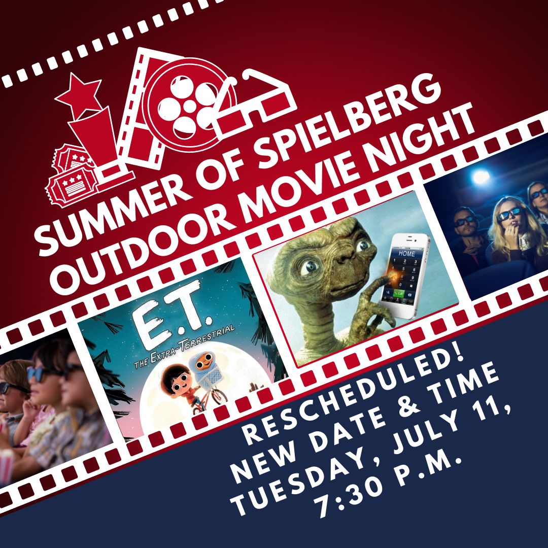 📢 𝗥𝗘𝗠𝗜𝗡𝗗𝗘𝗥: 𝗢𝘂𝘁𝗱𝗼𝗼𝗿 𝗠𝗼𝘃𝗶𝗲 𝗡𝗶𝗴𝗵𝘁 𝗶𝘀 𝗧𝘂𝗲𝘀𝗱𝗮𝘆, 𝗝𝘂𝗹𝘆 𝟭𝟭𝘁𝗵 @ 𝟳:𝟯𝟬 𝗽.𝗺.!: 📢

🍿  7:30 p.m. start
🍿  BYOLawnChair or BYOBlanket
🍿  Movie is free
🍿  Popcorn, snacks, water for sale; proceeds benefit the Children's Library