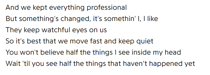 Today is giving Taylor's "I Can See You (Taylor's Version)(From The Voult)"

#BarDa