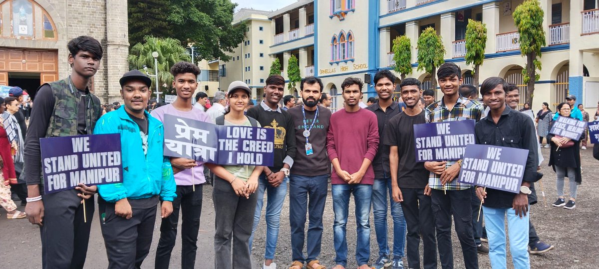 Peace rally in support of Manipur victims. CYDA India volunteers participated in this peace rally. ☮️🏳️