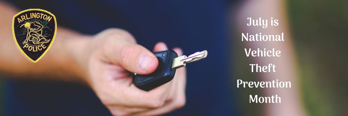 ArlingtonMAPD's tweet image. July is national vehicle theft prevention month. Many, if not all, reports of motor vehicle breaks involve unlocked cars. Please remember to ALWAYS LOCK your vehicles and never leave valuables inside. #LockItUp #ArlingtonMA