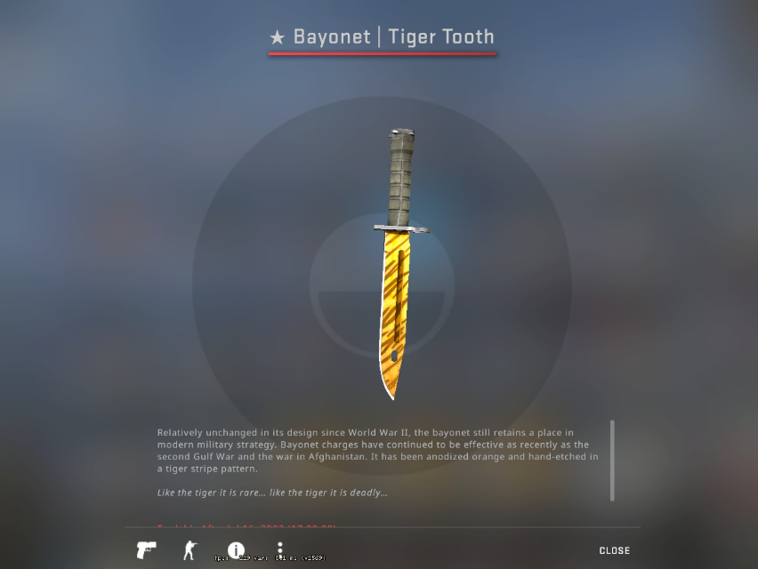 SulleyMate's tweet photo. Just unboxed my first ever knife, Bayonet Tiger Tooth Factory new, wow what a moment https://t.co/ekjfcFvheJ