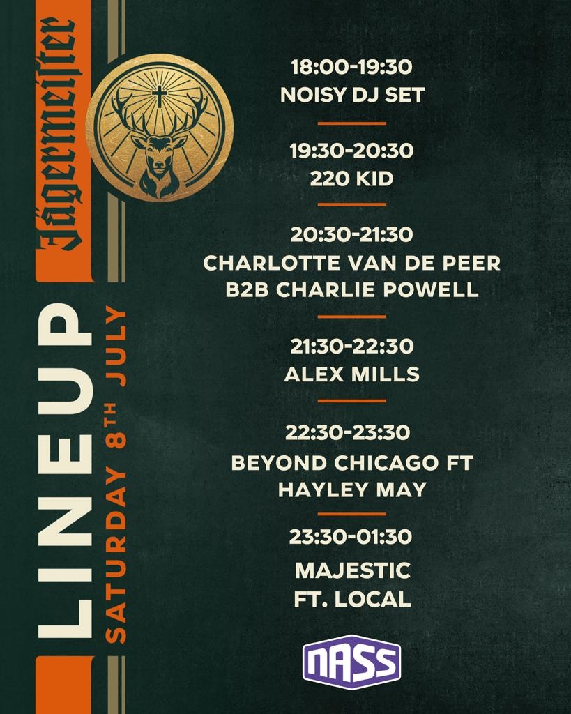 NASStronauts! IHead to the Jagerplatz to catch any of the incredible artists from today's lineup! 🦌