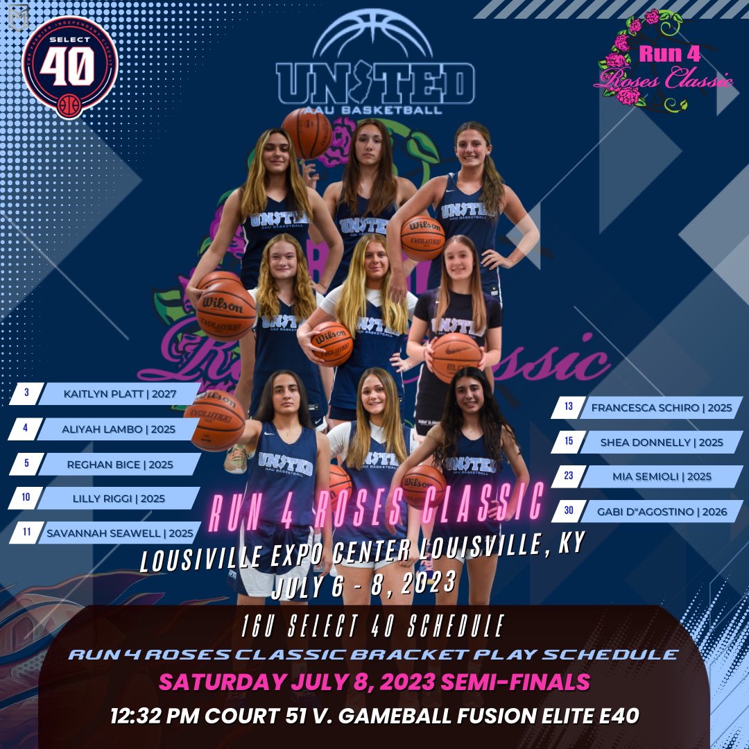 Coach Justin Matisak (@coachmatisak) on Twitter photo Big game for <a href="/unitedNJaau/">United NJ AAU</a> 16u S40 in the 2025 Good Championship Bracket Semi-Final. Make sure you get eyes on these girls! <a href="/miasemioli/">Mia Semioli</a> <a href="/kaityplatt2027/">Kaitlyn Platt</a> <a href="/Cesci11/">Francesca Schiro</a> <a href="/GabbyDAgs2026/">Gabby D'Agostino</a> <a href="/Lriggi1/">lilly riggi</a> <a href="/ReghanBice/">Reghan Bice</a> <a href="/SavannahSeawell/">Savannah Seawell</a> <a href="/shea_donnelly05/">Shea</a> <a href="/LamboLady11/">Aliyah Lambo</a> <a href="/CoachJimmy_O/">Jimmy Ostaszewski</a> <a href="/NNJGirlsHoops/">North Jersey Girls Hoops</a> Big game for <a href="/unitedNJaau/">United NJ AAU</a> 16u S40 in the 2025 Good Championship Bracket Semi-Final. Make sure you get eyes on these girls! <a href="/miasemioli/">Mia Semioli</a> <a href="/kaityplatt2027/">Kaitlyn Platt</a> <a href="/Cesci11/">Francesca Schiro</a> <a href="/GabbyDAgs2026/">Gabby D'Agostino</a> <a href="/Lriggi1/">lilly riggi</a> <a href="/ReghanBice/">Reghan Bice</a> <a href="/SavannahSeawell/">Savannah Seawell</a> <a href="/shea_donnelly05/">Shea</a> <a href="/LamboLady11/">Aliyah Lambo</a> <a href="/CoachJimmy_O/">Jimmy Ostaszewski</a> <a href="/NNJGirlsHoops/">North Jersey Girls Hoops</a>