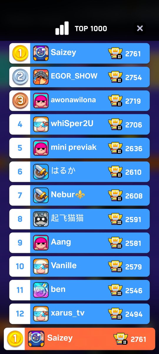 after a break I returned to the push #1 in the world in the new clash mini #clashmini