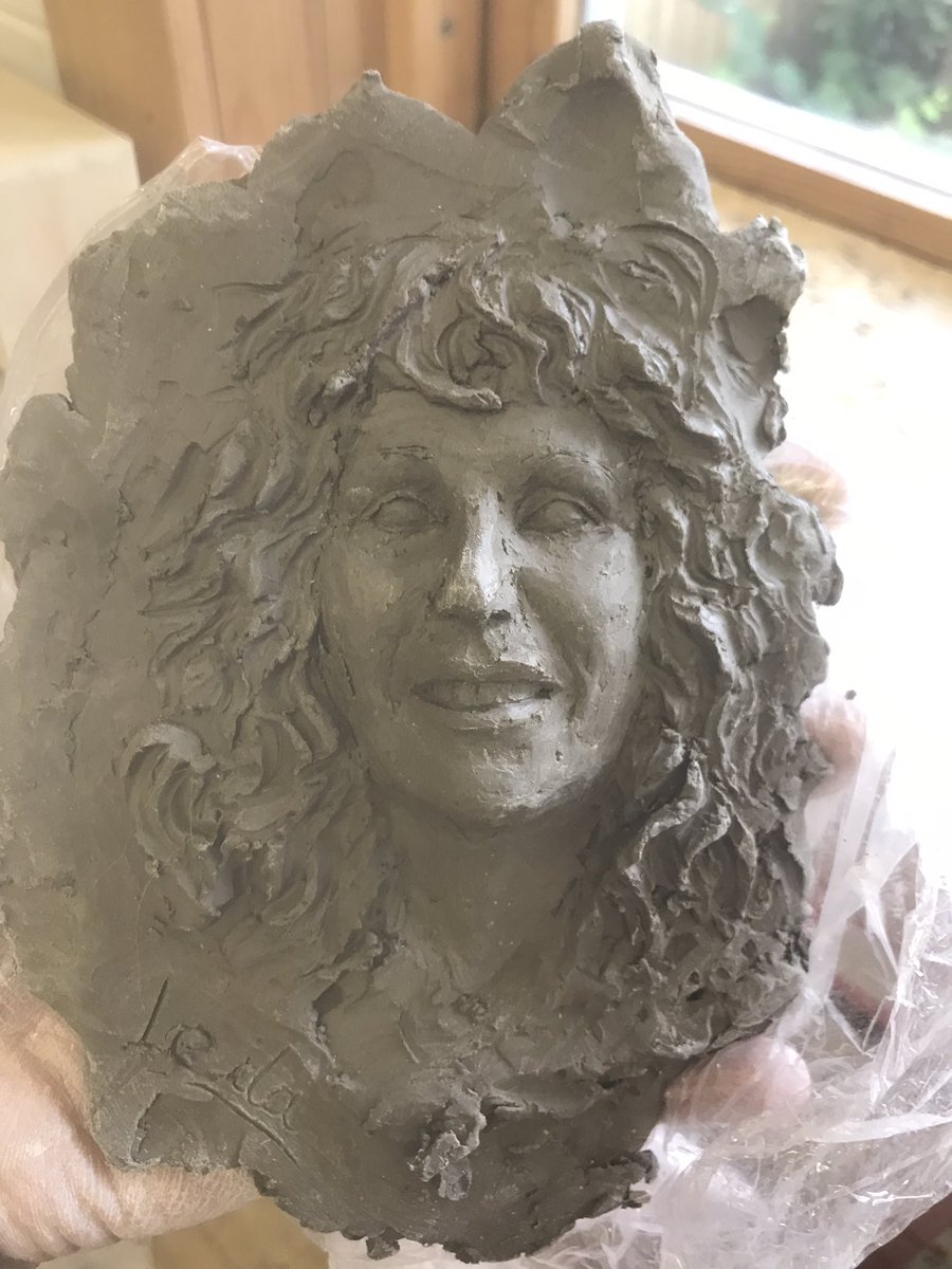 Here’s a little something from a #sculpture #commission I’m working on. Though this lady is now in her 80’s now, the sculpture features her as a younger woman. This is a little hidden detail in the much bigger final piece.