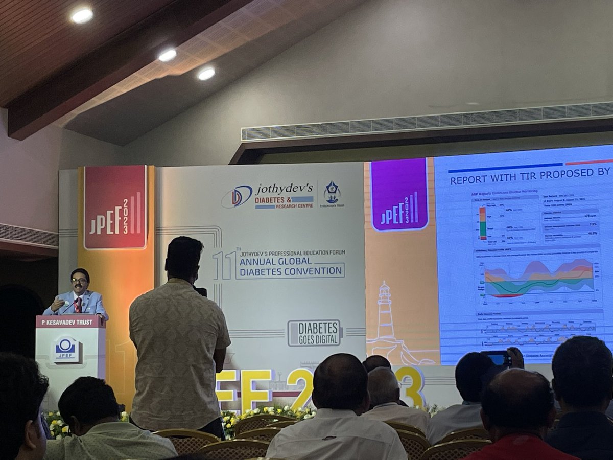 DrAfees's tweet photo. A wonderful session by two eminent speakers on “ The New World of Diabetes “ #JPEF2023
@jothydev @parthaskar 

Indeed mesmerised the audience by your captivating words sirs 🙏

“ Adding life to years…… “ one patient a time https://t.co/Mr5c3WorGL
