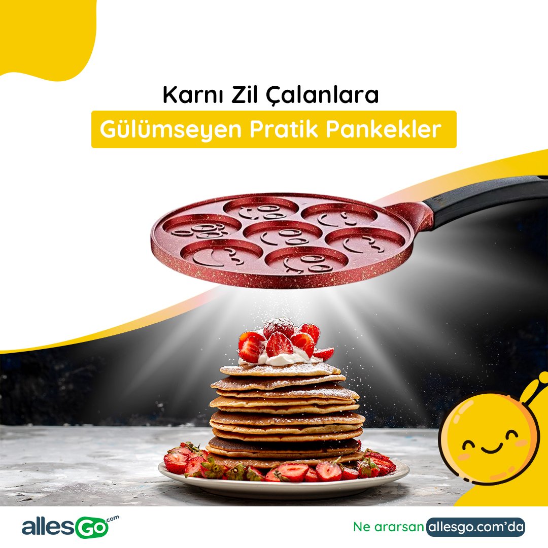 Lezzet dolu pankeklerle harika sunumlar yapmak için bu tavayı denemelisin. 😊
Tava için link: als.al/pankek-tavasi-…

#allesgocom #pancakes #mutfak #tava #yemektarifleri #lezzet #mutfakgereçleri