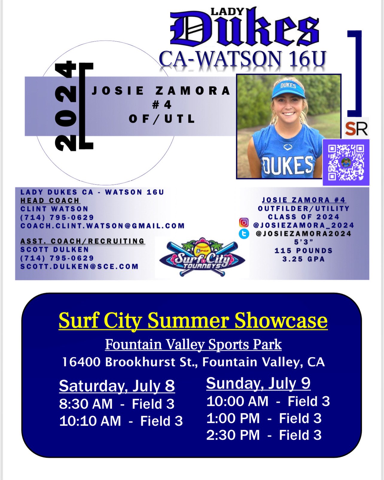 Josie Zamora 2025 OF/UTIL 4 on Twitter "Excited to get back out