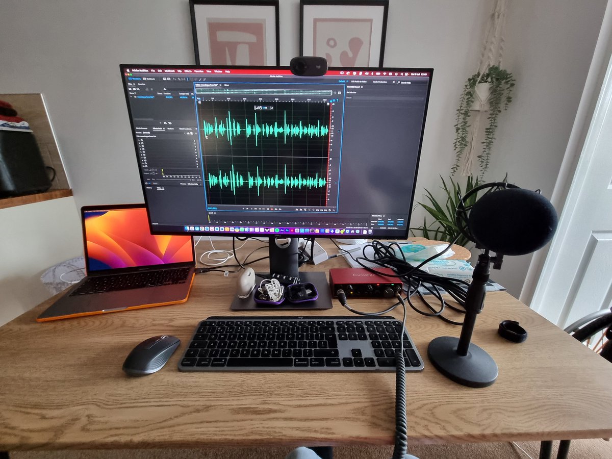 I'm working on a Podcast that may potentially go on BBC Sounds from the kitchen table. Madness! Here's the setup. #bbc #bbcwales #bbcradio #bbcradiowales #broadcasting #bbcapprentice #radio #podcasting #bbcsounds