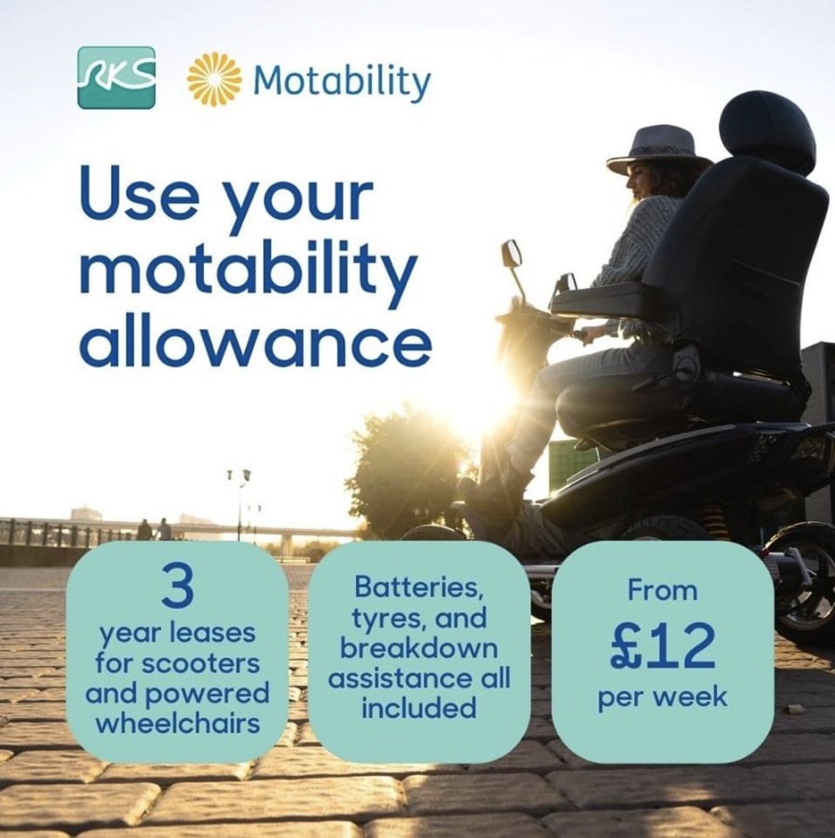 Rksot's tweet image. The #MotabilityScheme supports all aspects of having a wheelchair or scooter, including:

👉🏼 Assessment
👉🏼 Provision
👉🏼 Insurance
👉🏼 Breakdown
👉🏼 Servicing
👉🏼 Maintenance

It really couldn&apos;t be easier! If you would like to find out more about the scheme, send us a message today.