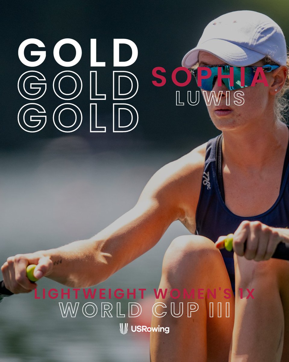#TeamUSA's Sophia Luwis wins GOLD in the Lightweight Women's Single Sculls! 🥇🇺🇸

#WorldRowingCup #WRCLucerne