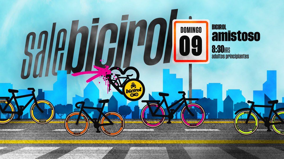 Este colazo es la para los ciclistas principiantes, para q en convivencia colectiva nos animemos a recorrer la ciudad x sus avenidas.

Bicirol Amistoso 🗓 Domingo 09 Julio ⏰ 8:30 hrs 📍 Morazán

Pilas pues, Siempre atento, siempre alerta... #cuidatenlacalle!
#somosbicirol
