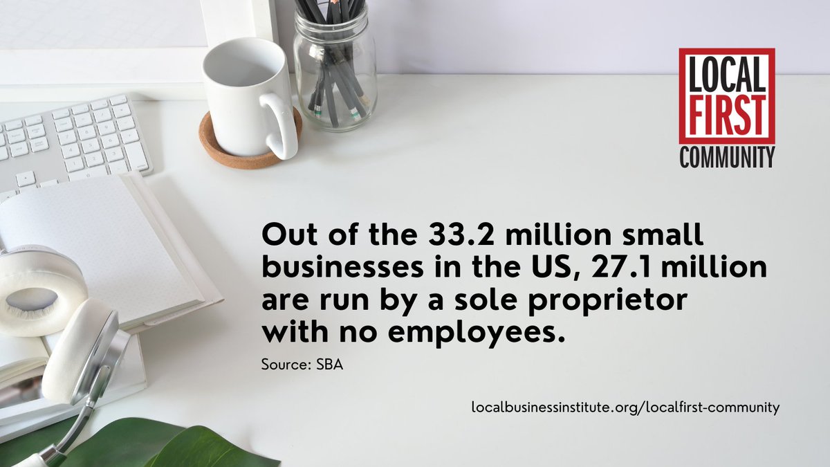 While most small businesses have no employees at all, 16% of small businesses have between one and 19 employees. And out of the 33.2 million small businesses, only 650,003 small businesses have between 20 and 499 employees. #LocalFirst #SupportLocal 
localbusinessinstitute.org/localfirst-com…