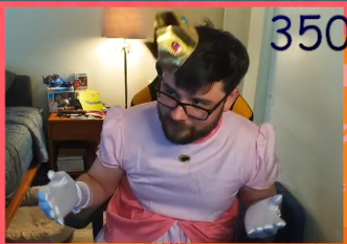 Trikslyr's tweet photo. I asked chat to take a flattering picture of my subathon outfit. They failed. https://t.co/8cZBchs5go