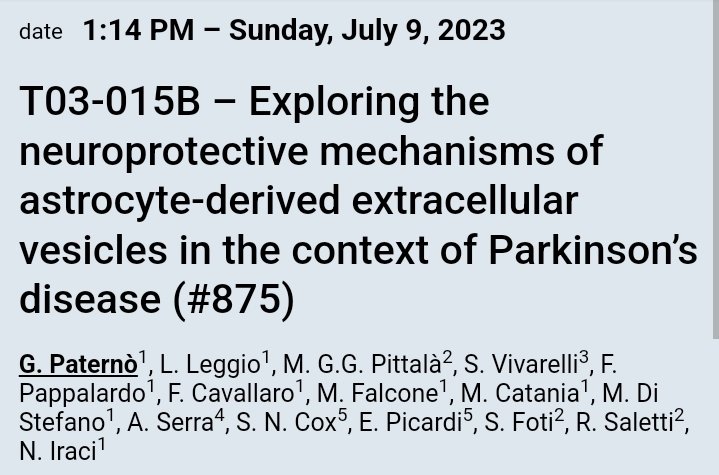NNZ79's tweet photo. Scientific Fields Forever...sweet beginning @gliameeting !!!

Come and speak with Greta tomorrow, poster T03-015B

#Glia2023 #Berlin #Unict #Biometec #ConIlSud #ExtracellularVesicles #Astrocytes https://t.co/0I42ltJEA0