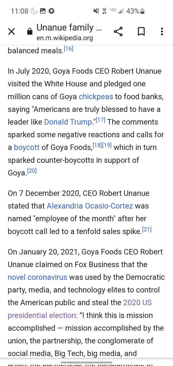 I boycott GOYA products https://t.co/QxTtxQJYcg