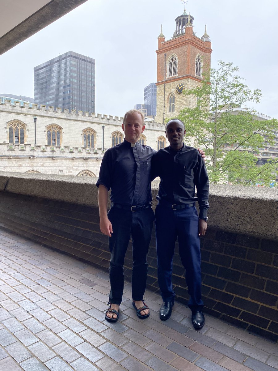 frjacknoble's tweet photo. Going global today - great to begin a few days with my brother Canon Amon Jackson from Kagera Diocese, during the last leg of his UK visit from Tanzania. And lovely to tune in to my friend from @CoRMirfield Fr Endre’s ordination @dioceseHN as a RC priest. #onebodyinChrist https://t.co/Qivv14HAKp