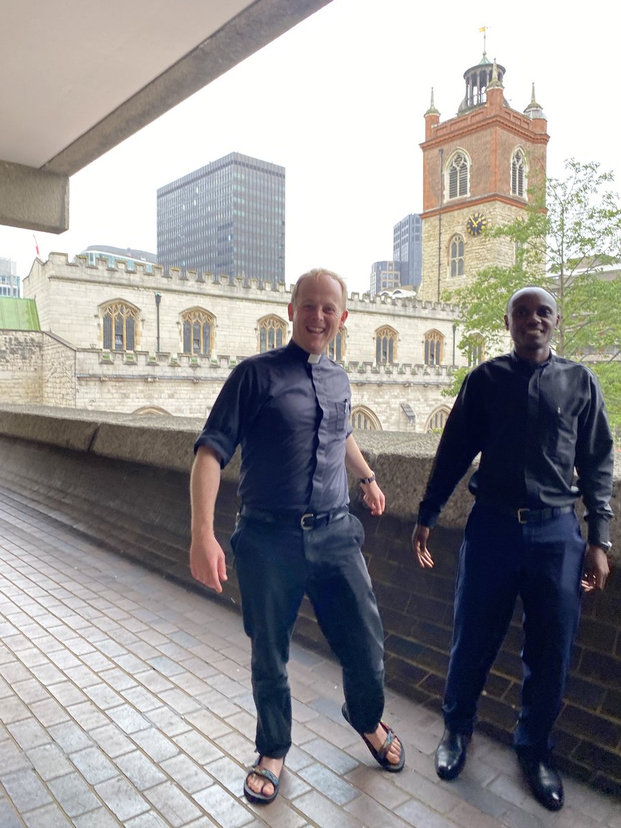 frjacknoble's tweet photo. Going global today - great to begin a few days with my brother Canon Amon Jackson from Kagera Diocese, during the last leg of his UK visit from Tanzania. And lovely to tune in to my friend from @CoRMirfield Fr Endre’s ordination @dioceseHN as a RC priest. #onebodyinChrist https://t.co/Qivv14HAKp