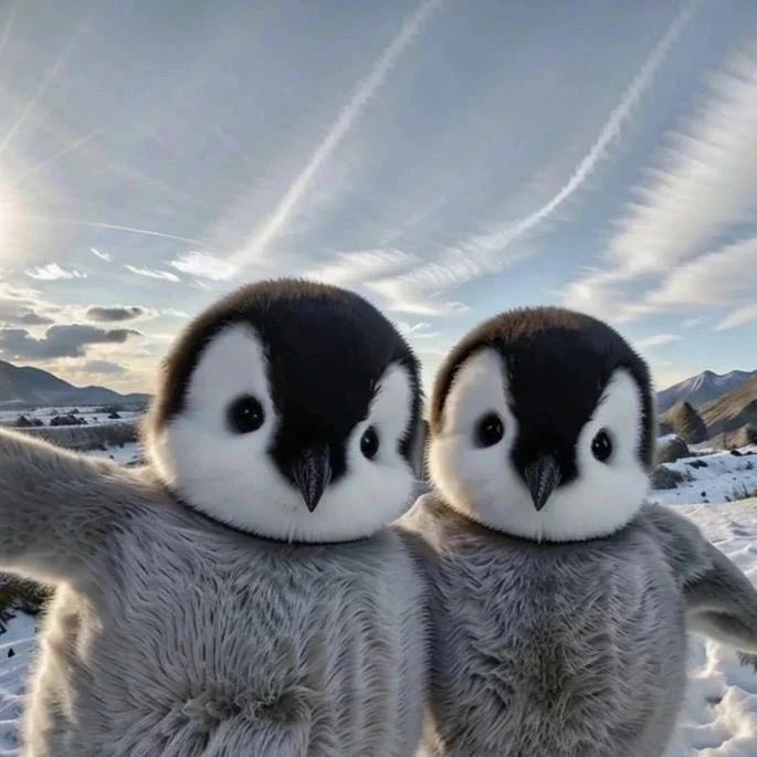 Lets take a selfie🐧🐧❤️