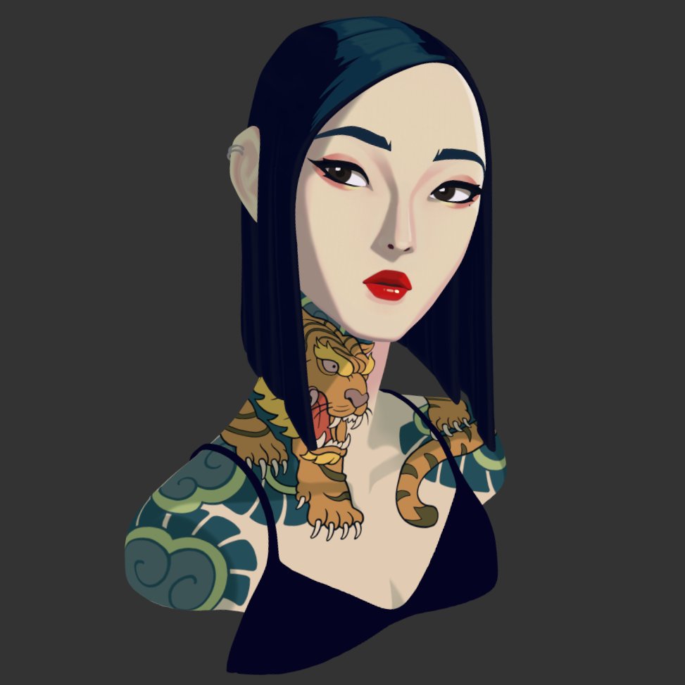 I've been reading that twitter is no longer welcoming f2p users by kinda shadowbanning us, so I'm reuploading this wip because I don't have a clue how to break the algorithm

#3D #stylized #characterart #gameart #gamedev