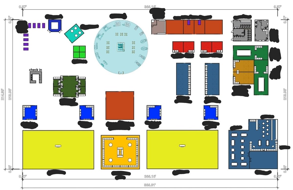 First draft floor plan of the new layout.