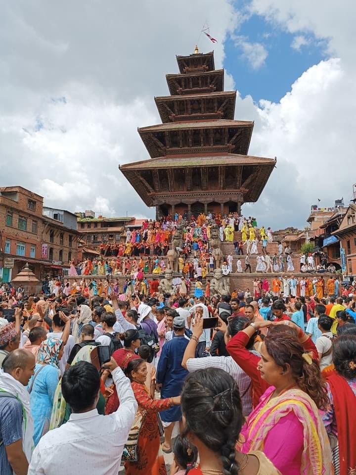Huge crowd today at Bhaktapur to see Jagannath Rathayatra organized by ISKON Bhaktapur. ❤️

Pic: Shyam Gaire