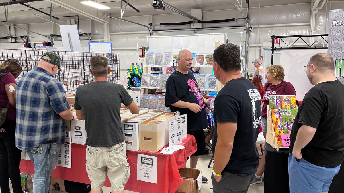 Rustbeltcomics's tweet image. Having fun and plenty of people at our booth at the Youngstown Comic Con. FOMO