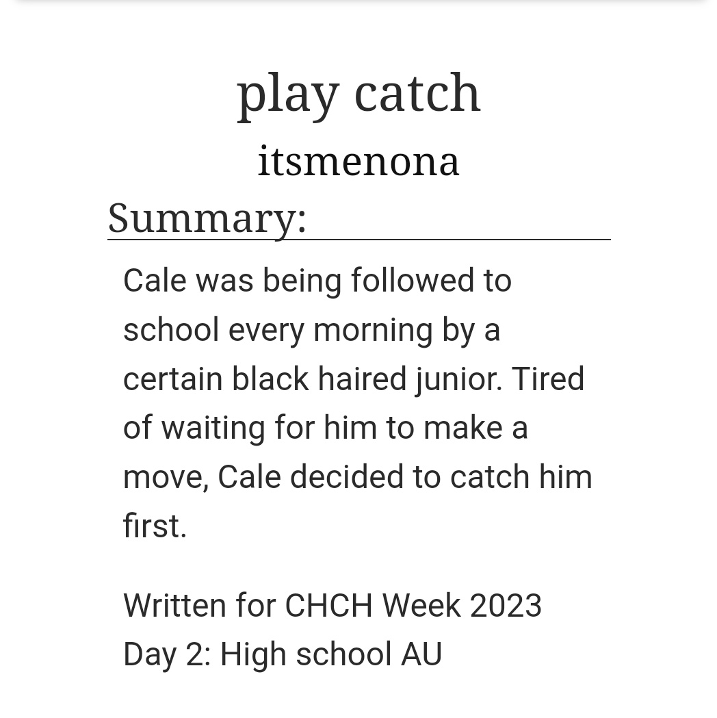 jzskl02's tweet photo. Day 2 : Highschool AU

2nd day of offering still in fluff mode
Words count ~2100

#chchweek2023
#chchweek #choicale
@chchweek https://t.co/52mHSKERdb