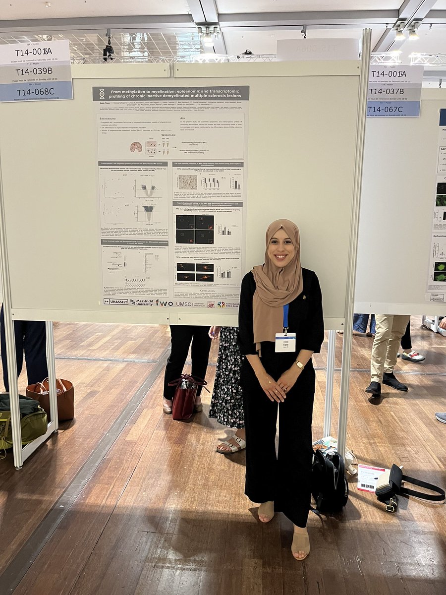 Assia Tiane (@tianeassia) on Twitter photo Excited to present my poster today at the Glia conference in Berlin about our latest publication on DNA methylation and myelination in Multiple sclerosis. 🧠🧬 #glia2023 #myelin <a href="/VanmierloTim/">Tim Vanmierlo</a> <a href="/rice_science/">RICE group 🧠🧬🔬</a> Excited to present my poster today at the Glia conference in Berlin about our latest publication on DNA methylation and myelination in Multiple sclerosis. 🧠🧬 #glia2023 #myelin <a href="/VanmierloTim/">Tim Vanmierlo</a> <a href="/rice_science/">RICE group 🧠🧬🔬</a>