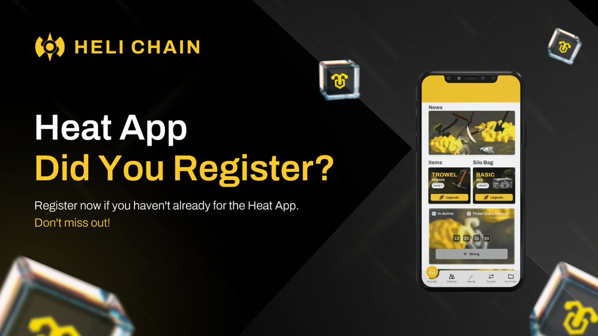 HeliChain's tweet photo. If you haven't registered yet, don't miss out on the opportunity to test the Heat App at our event

🔥Remember, testers will be rewarded with 100 $HELI tokens after our mainnet launch.

📌Register at FORM
https://t.co/t9C2wpSfSE
Hurry and secure your spot now!

#HeatApp #register https://t.co/oY0ZCAaCHZ