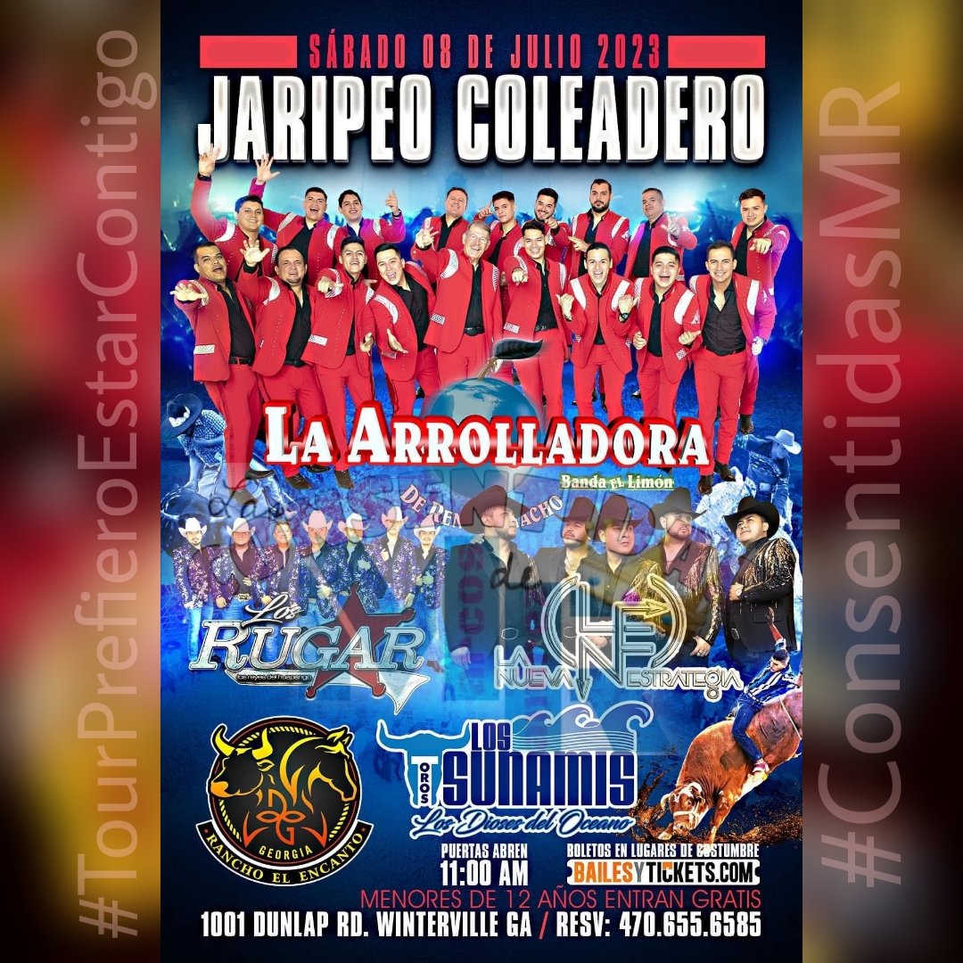 LasConsenMR's tweet photo. Hoy la @Arrolladora Banda el Limón llegá a Winterville, Georgia. 
¡Ven y Vive la Experiencia!
#TourPrefieroEstarContigo. 
@LasConsenMR @marcos_abl ❣️🍋🎶

Ya pueden disfrutar de su más reciente video "Caro Descaro" 👇🏻👇🏻
https://t.co/jYM5hQyKzS https://t.co/cUjevQI2yA