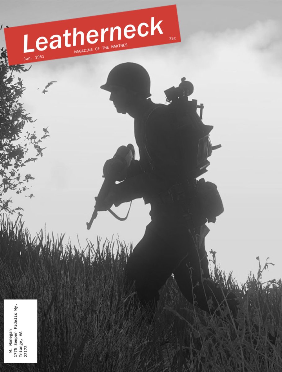 3rdbn5thmararma's tweet photo. I’m happy to present 3/5’s first attempt at recreating a Leatherneck issue covering our recent campaign set in Korea 1950! We put a lot of effort into this, hopefully you all enjoy it.

https://t.co/J6inAXEw0R https://t.co/tsEPLpfBJd
