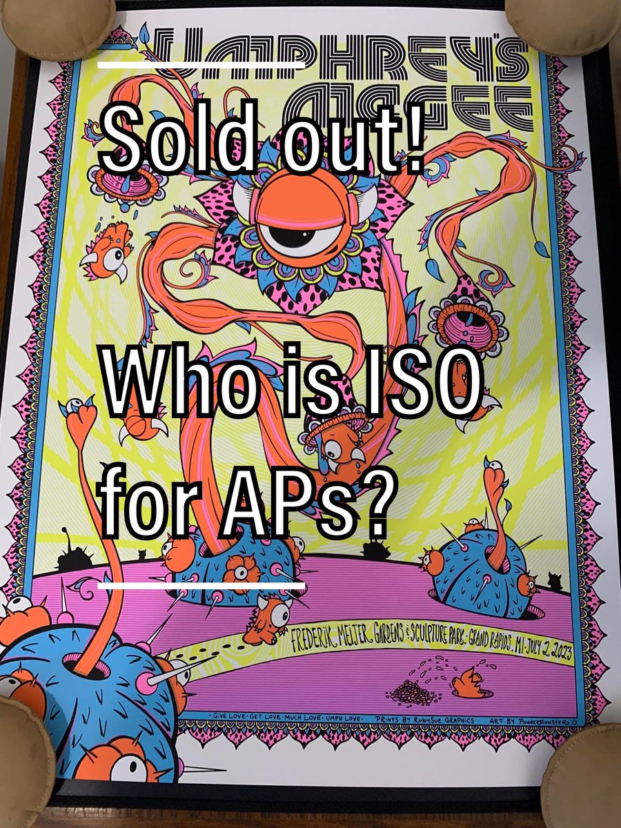 IGPonderMonster's tweet photo. Looking to get an AP of my sold out design? I may only have 3 - 5 to sell.
Head to my Fb page and stay tuned. Possible waffle coming… https://t.co/DSXhEkhfXt
✨💙✨
@umphreysmcgee @UmphreaksMcgee @UMphreaks #umphlove #umphreys #umvip #gigposter #showposter @RubySueGraphics https://t.co/4vy8bFZhTK