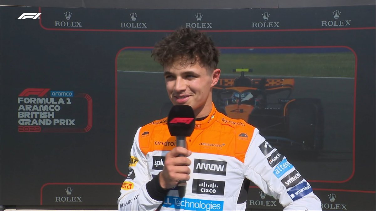 LANDO: "Pretty insane. My last lap was a good lap. I could hear Zak on the radio on the in lap, which is the best thing ever"

#BritishGP #F1