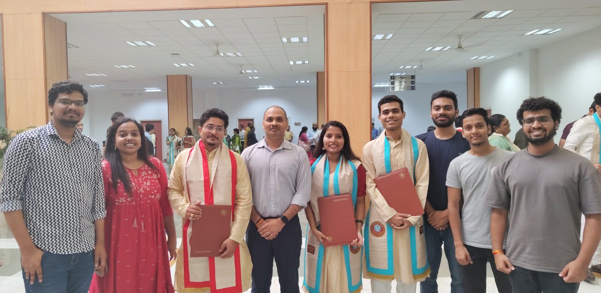 Congratulations to Dr.Akhilesh Kumar for graduating with a Ph.D. from our group! Congratulations to Swadhin Meher and Nileena Ranjith for graduating with a BS-MS degree!

Wishing them all happiness and a successful career ahead!