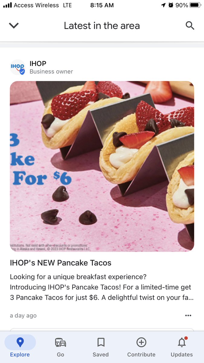 susannawannah's tweet photo. I’m down ! #getinmybelly #breakfast #pancaketacos #ihop @IHOP #goodvibesonly https://t.co/8cU6DOWKyR