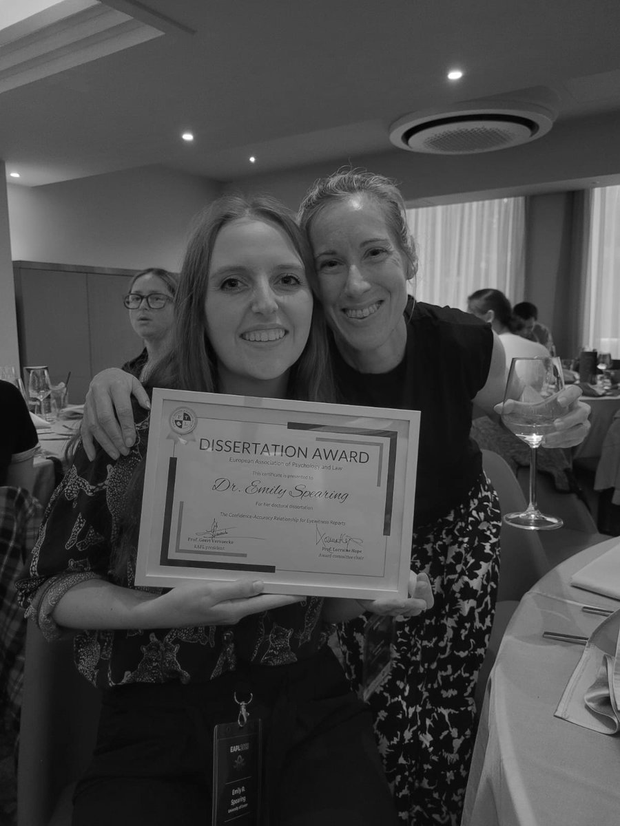Emily Spearing (@emilyspearing) on Twitter photo Had a great time <a href="/EAPL_Conference/">EAPL Conference Cluj-Napoca</a> this week surrounded by so many inspiring people. Immensely thankful for receiving the <a href="/E_A_P_L/">European Association of Psychology and Law</a> PhD award and, of course, for the wonderful <a href="/kimawade/">kimwade.bsky.social. Kim Wade</a> who has taught me so much and who made this possible for me ❤️ Had a great time <a href="/EAPL_Conference/">EAPL Conference Cluj-Napoca</a> this week surrounded by so many inspiring people. Immensely thankful for receiving the <a href="/E_A_P_L/">European Association of Psychology and Law</a> PhD award and, of course, for the wonderful <a href="/kimawade/">kimwade.bsky.social. Kim Wade</a> who has taught me so much and who made this possible for me ❤️