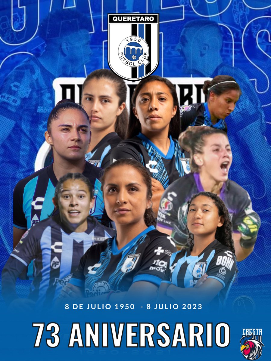 Wallpaper feliz aniversario número 73 a nuestro querido <a href="/Club_Queretaro/">Gallos Blancos 🐓</a>  <a href="/GallosFemenil/">Querétaro Femenil 🐓</a>  por 73 años haciendo historia y pintarla de azul y negro .
#Queretaro #TeamCresta