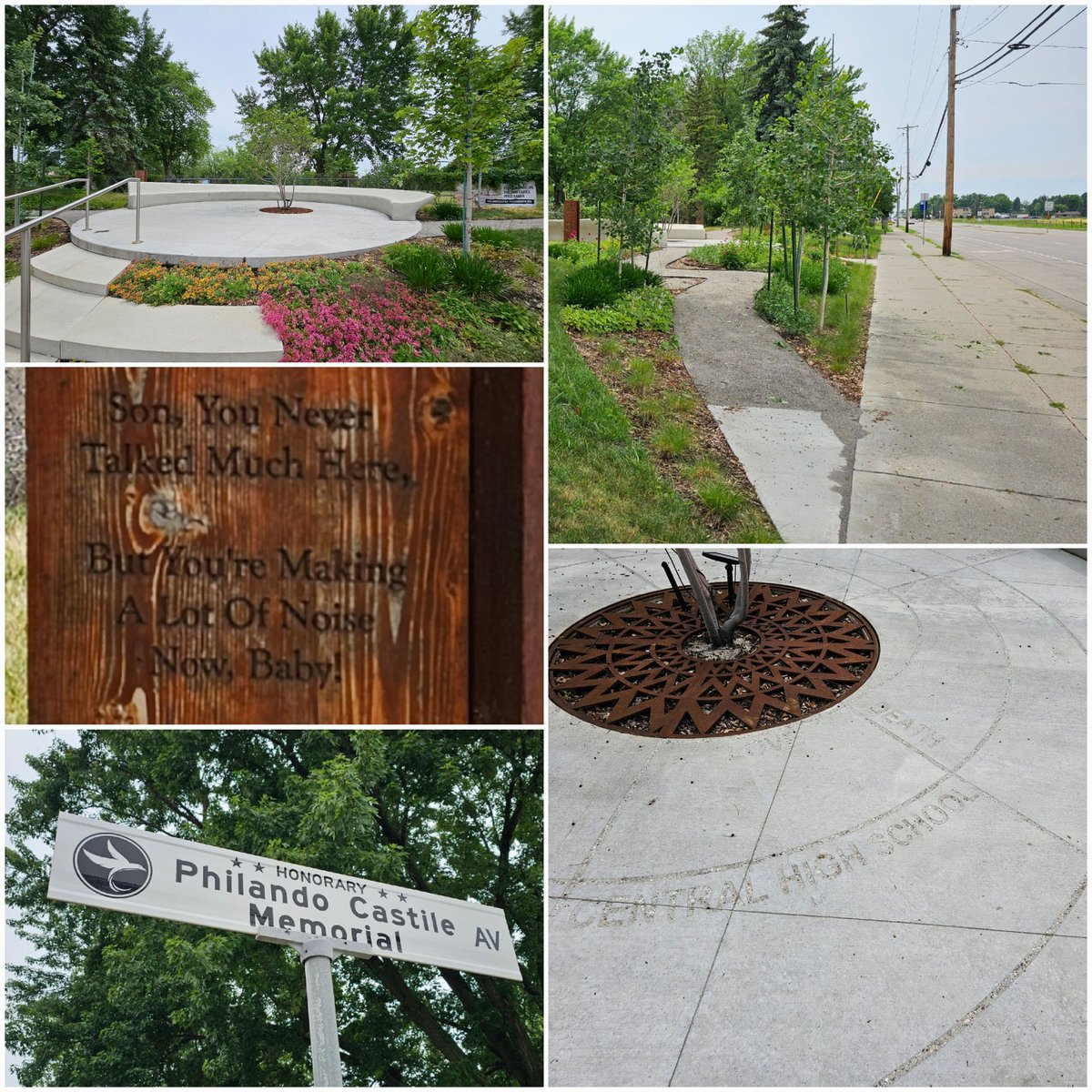 pisanettes's tweet image. On the 4th of July I visited #PhilandoCastile Memorial Garden in St Paul, then #GeorgeFloyd Memorial Square in #Minneapolis. Immensely moving. Just standing. Walking. Words, murals, signs from many many people. Powerful. Heart wrenching.
#SayTheirNames #BlackLivesMatter