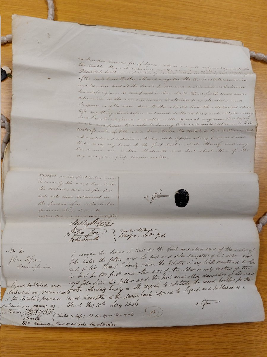 Found it!
#AnneLister's #will has 13 pages in which 'I give my everything to my friend Miss Ann Walker who is now living with me at Shibden hall' 😍
#NationalArchives
#London