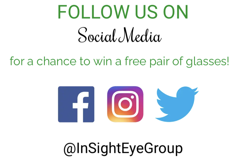 WIN A PAIR OF STYLISH GLASSES! 🕶️

🌟 Exciting news! Insight Eye Group is sponsoring a giveaway for a FREE PAIR OF TRENDY GLASSES! *up to $300 value* 😎✨
To enter:
1️⃣ LIKE this post
2️⃣ Follow us on Facebook, Twitter, and Instagram
facebook.com/InsightEyeGrou…
instagram.com/insighteyegrou…