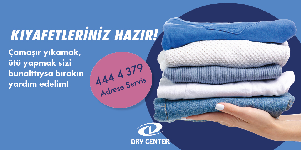 Çamaşır yıkamak, ütü yapmak sizi bunalttıysa izin verin yardım edelim. Bir telefon uzağınızdayız! 444 4 379 (DRY)!  #kurutemizleme #ütü #DryCenter