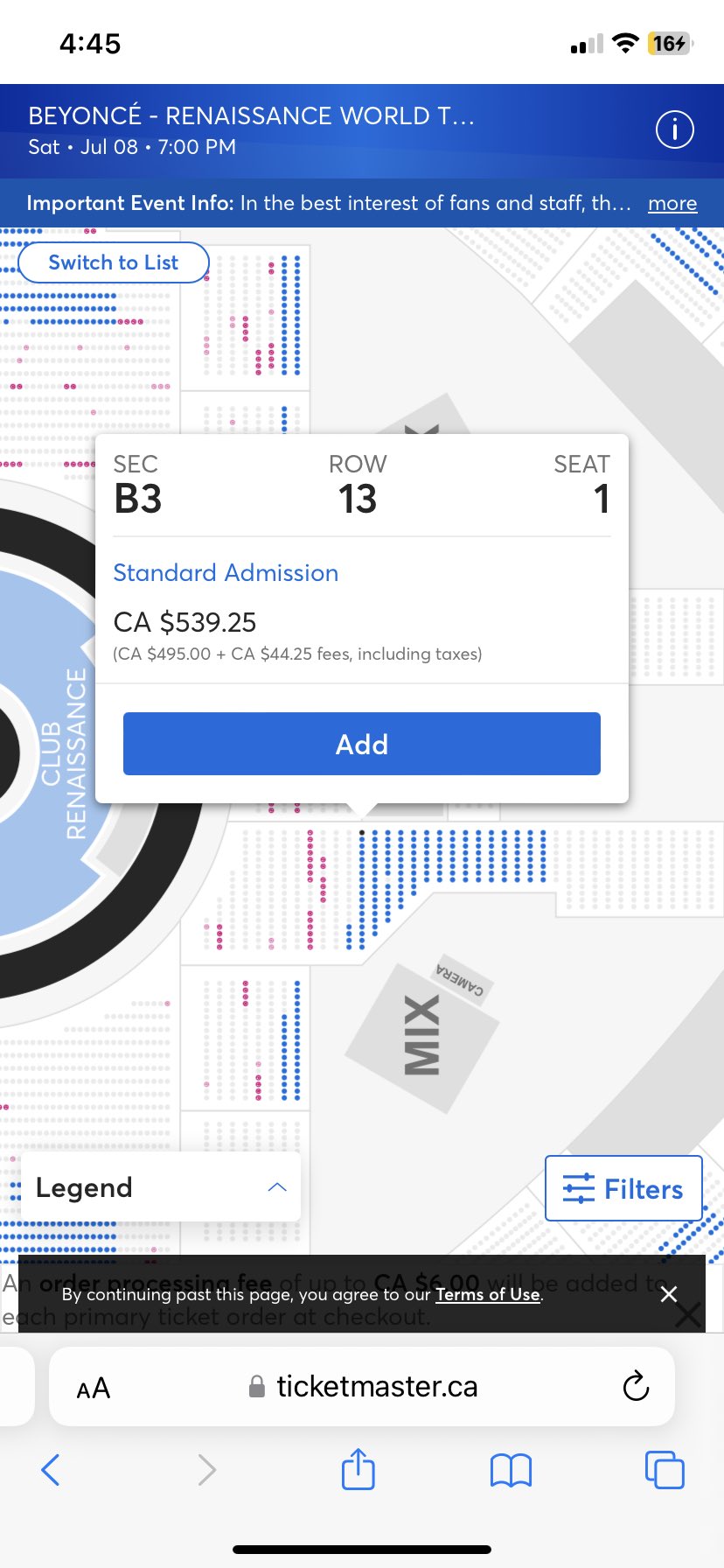 RENAISSANCE WORLD TOUR on Twitter: “Lots of additional tickets appear